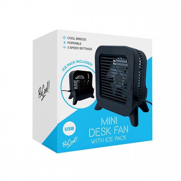 Mini Desk Fan With Ice Pack