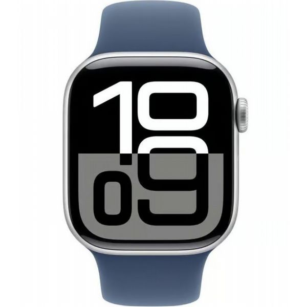 Refurbished Apple Watch Series 10 42mm, Silver case, Blue band. Grade A