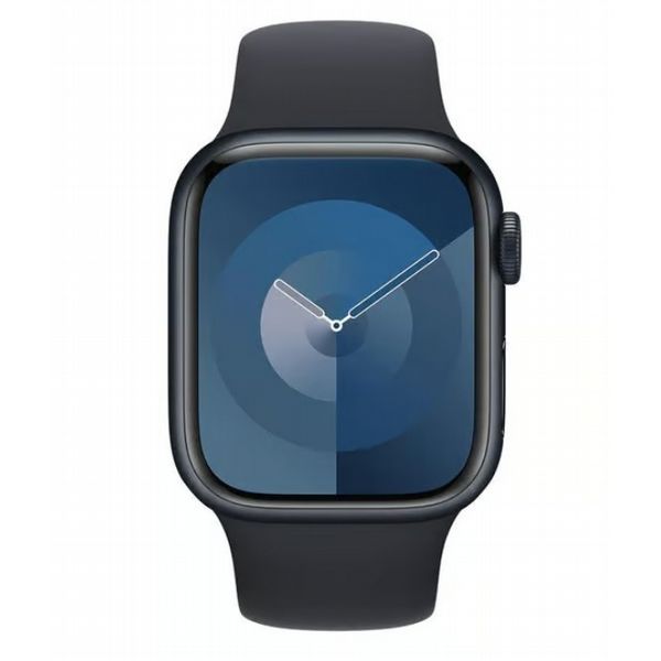 Refurbished Apple Watch S9 45mm Midnight case, Black Strap. Grade A