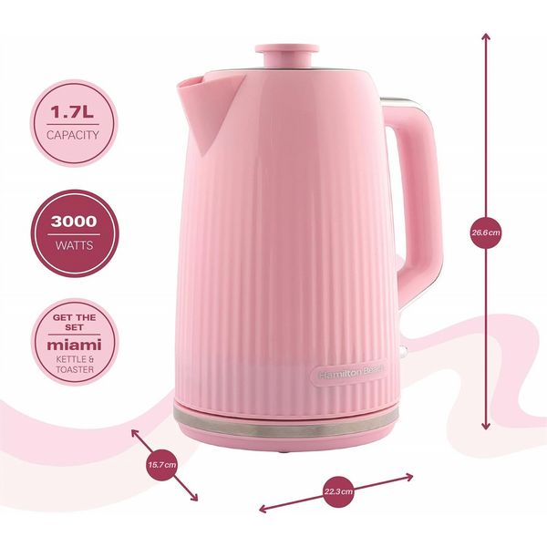 Hamilton Beach Miami Kettle Flamingo Pink Open Box