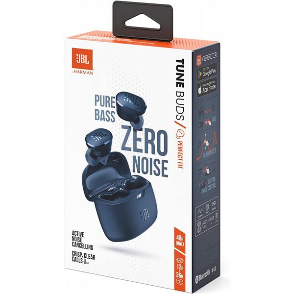 JBL Tune Buds, True Wireless Noise Cancelling Earbuds, Blue