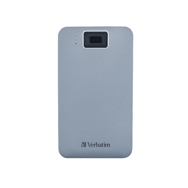 Verbatim Executive Fingerprint Secure Hard Drive USB 3.2 Gen 1 USB-C 2TB Grey 53653