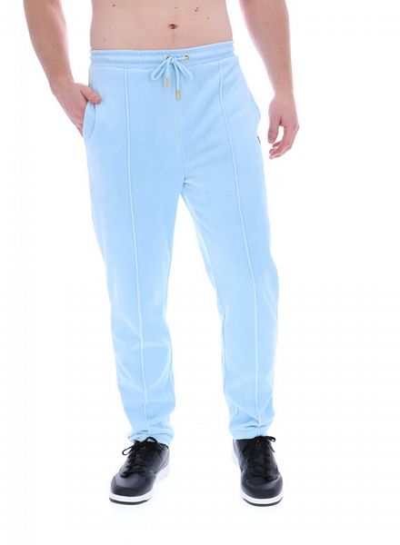 FILA MENS SIMS VELOUR TRACK PANT WITH SPIRAL PIPING SUMS/EGRET
