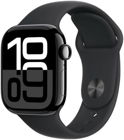 Refurbished Apple Watch Series 10 42mm, Midnight case, Black band. Grade A