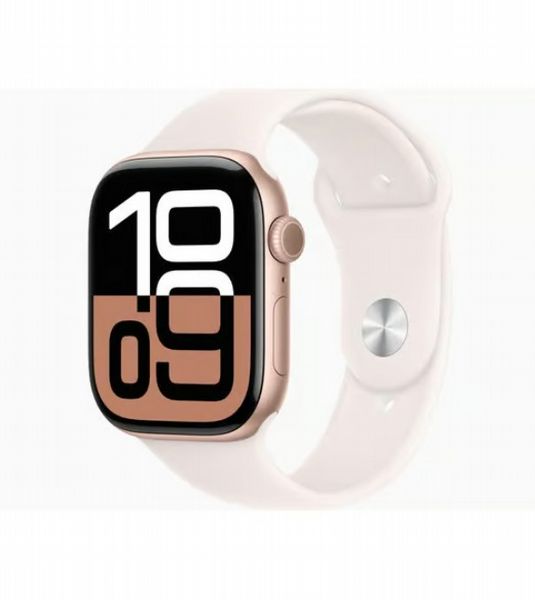 Refurbished Apple Watch Series 10 42mm, Rose Gold case, Pink band. Grade A