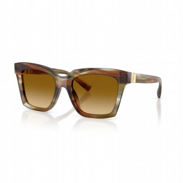 Dolce & Gabbana Striped Ochre Frame With Light Yellow - Size Medium