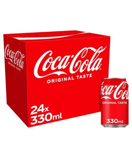 Coca-Cola Soft Drink 330ml Can (Pack of 24)