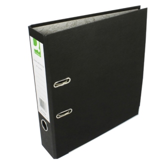 Q-Connect Lever Arch File A4 Paper-Backed Black KF20038 - Pack of 10