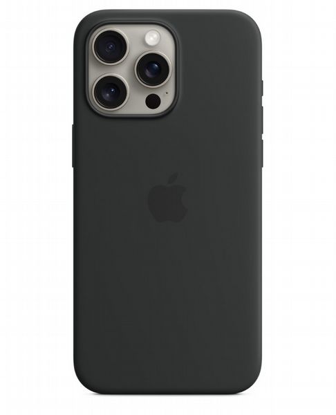 Apple Case for iPhone 15 Pro Max Silicone with MagSafe - Black