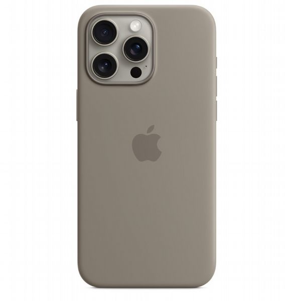 Apple Case for iPhone 15 Pro Max Silicone with MagSafe - Clay