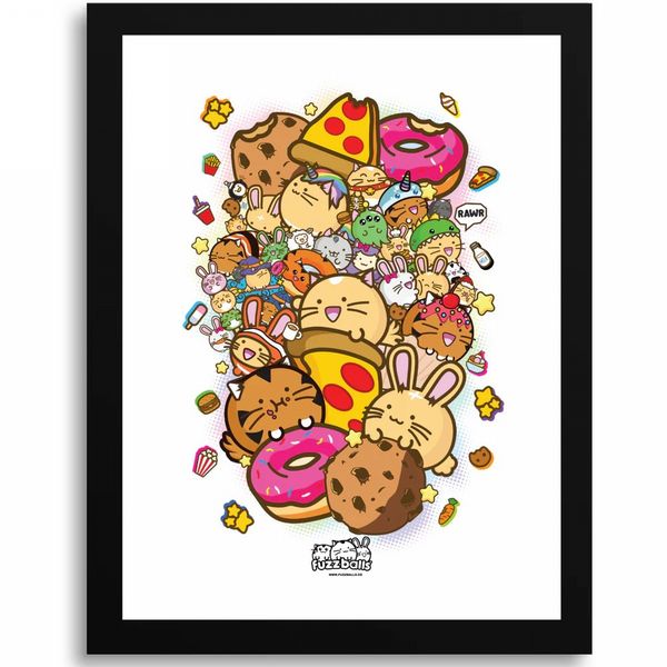 Fuzzballs Junk Food 30 x 40cm Framed Collector Print
