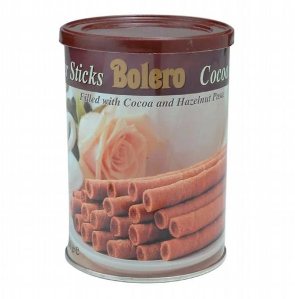 Bolero Cocoa/Hazelnut Wafer Sticks Tin 400g